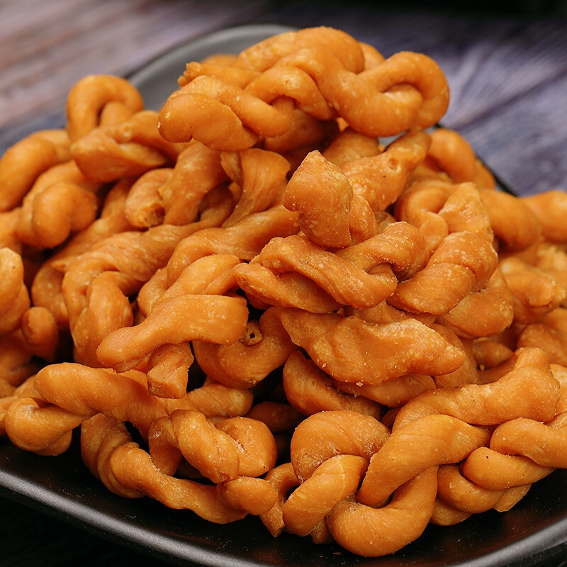 宁波特产宁波油赞子鼓楼王阿姨文昌油赞子脆皮甜咸麻花380克海苔味1包