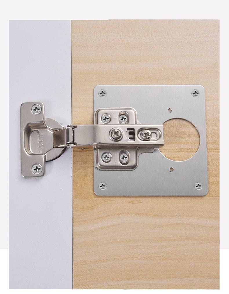 新奇豹厨柜门合叶柜门合页修复板神器孔折页柜子铰链安装板荷叶板加厚