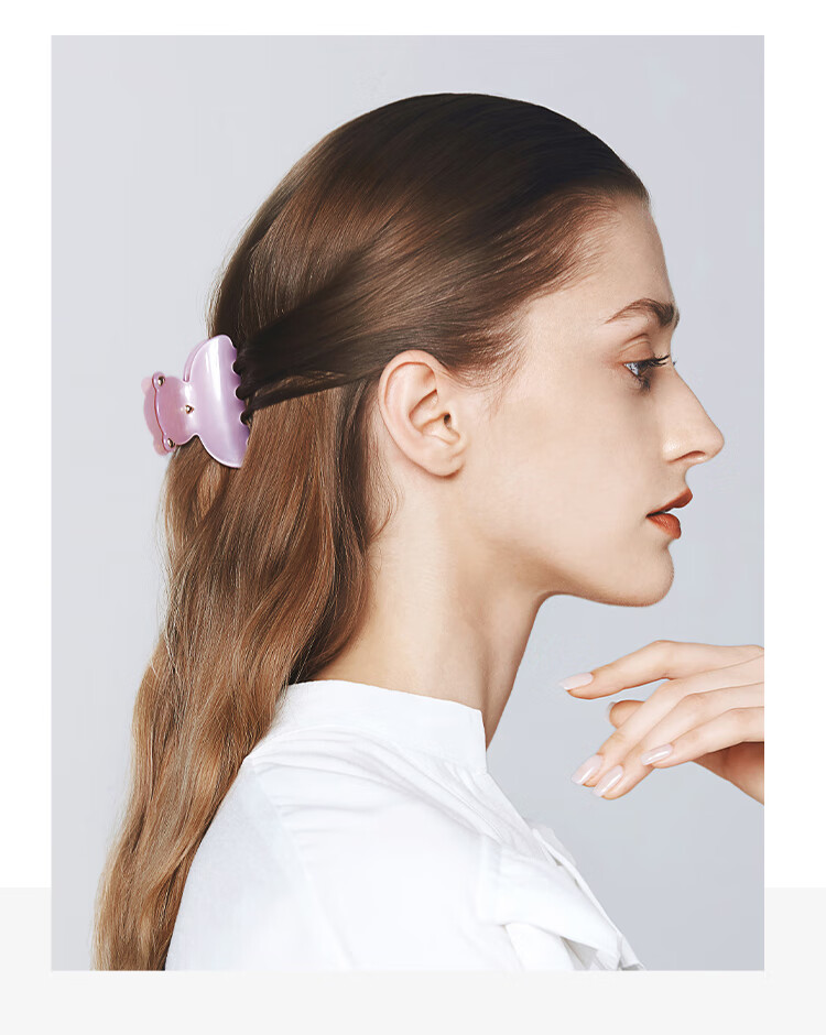 shes茜子发饰品 幻彩熊趣 原创板材中号抓夹发抓头饰发夹后脑勺发卡