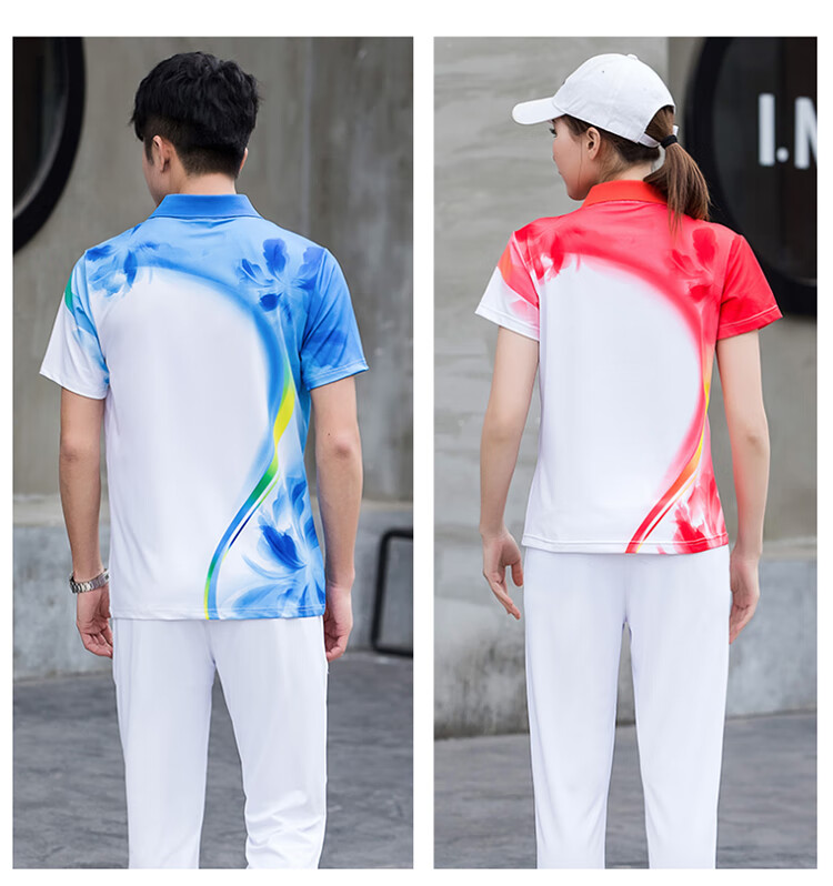 夏季新款运动服短袖男女情侣休闲体t恤运动会比赛半袖健身团队活动