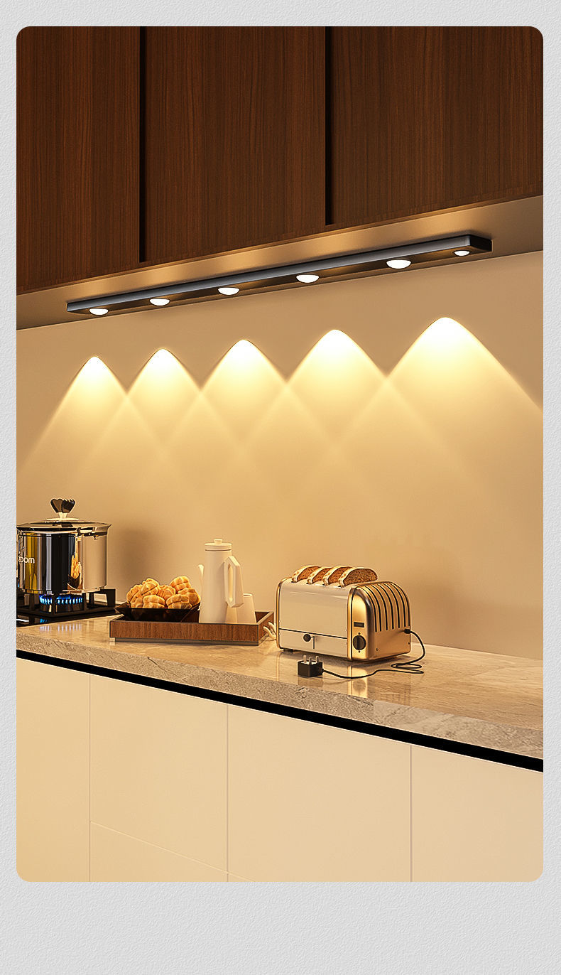 飞利浦惟其充电无线橱柜灯人体感应家用氛围灯磁吸厨房过道灯饰黑41cm