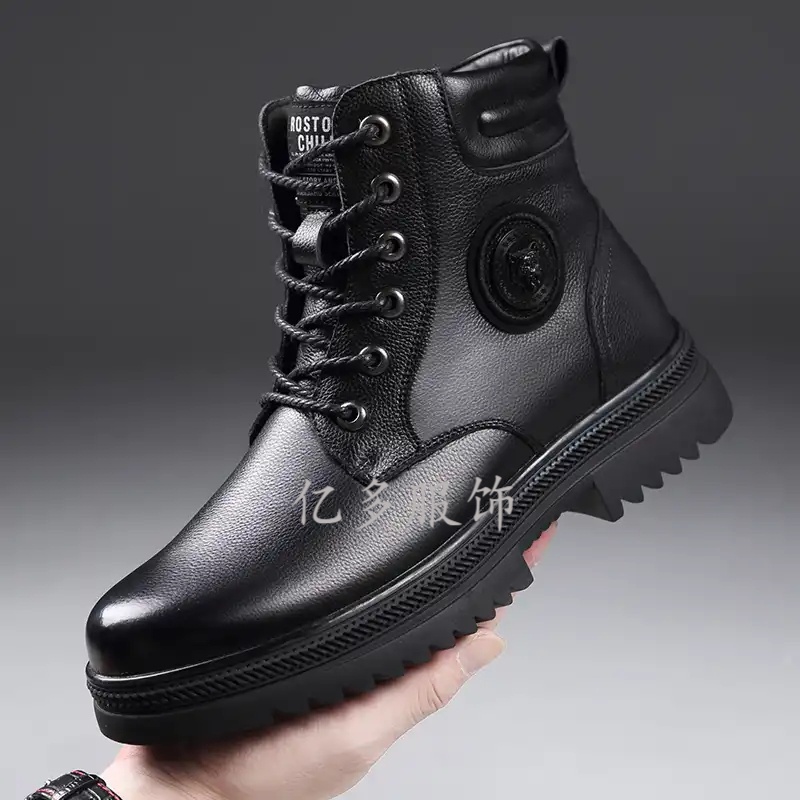 靖朗威2020冬季新款内里零下30度也保暖飞行员员男鞋 黑色 41