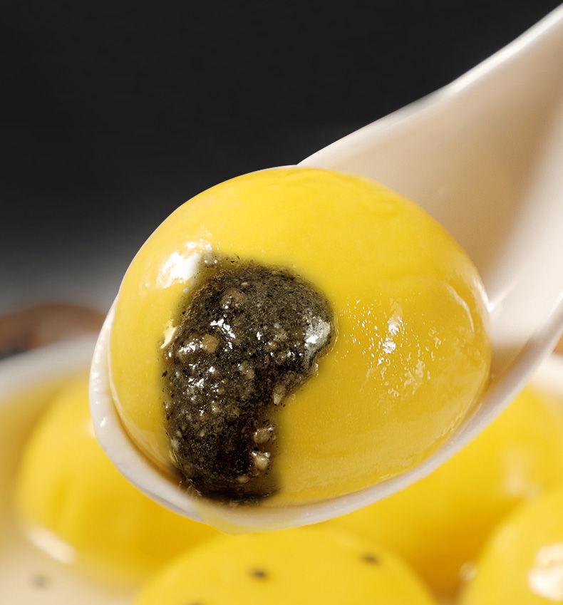 大黄米黑芝麻汤圆320g袋速冻冷冻水煮早餐元宵批发丽鲜玫黑芝麻汤圆6