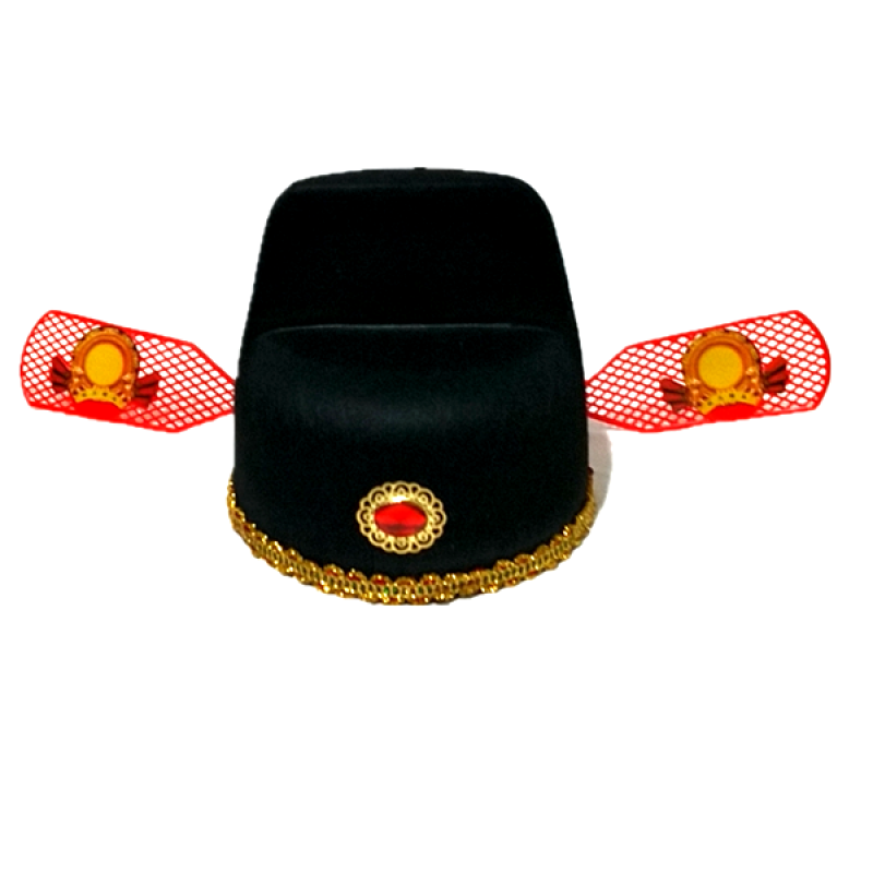 lucaly新品古装新郎官帽子古装代成人儿童县官服帽子七品芝麻官帽子