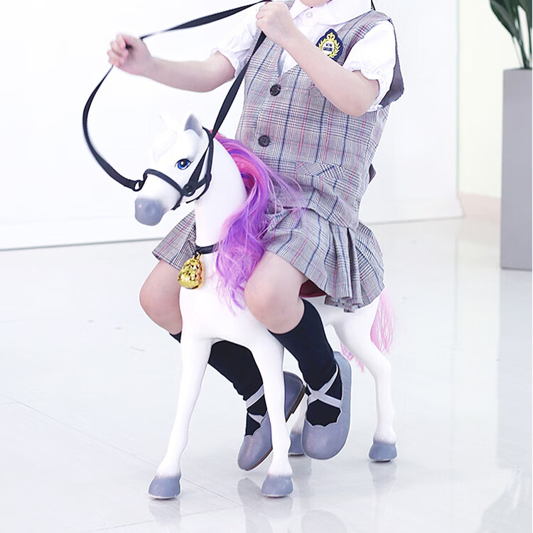 可以骑的小马 娇儿智慧儿童骑马玩具小木马可坐骑会走电动仿真宝宝摇