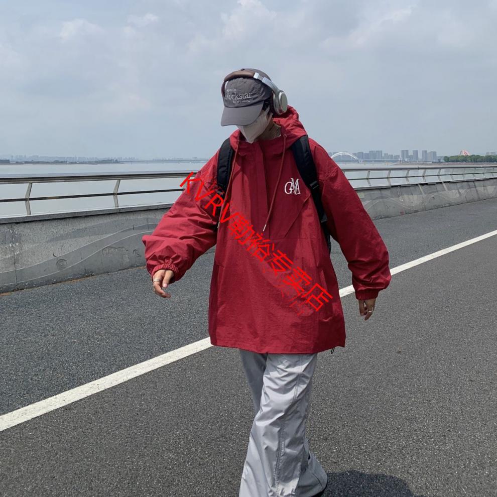 kvrv支持国货李宁美式acronym套头冲锋衣外套男春秋款潮牌机能风休闲