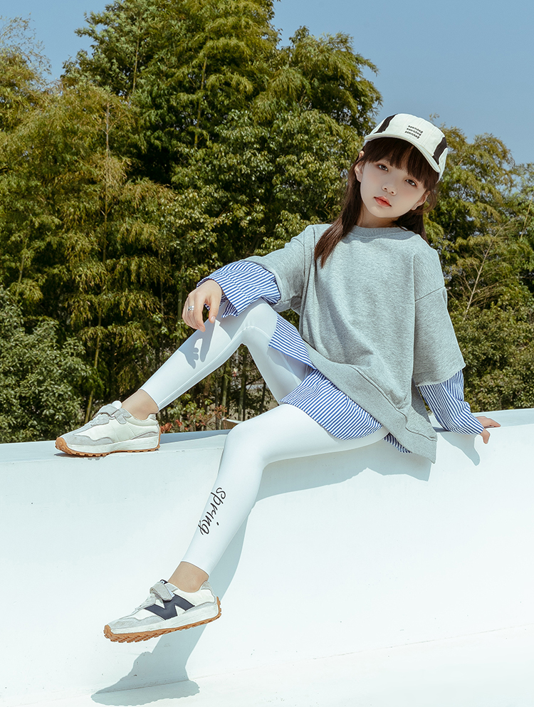 女童打底裤春秋女童鲨鱼裤春秋薄款外穿高腰2022新款儿童打底裤修身