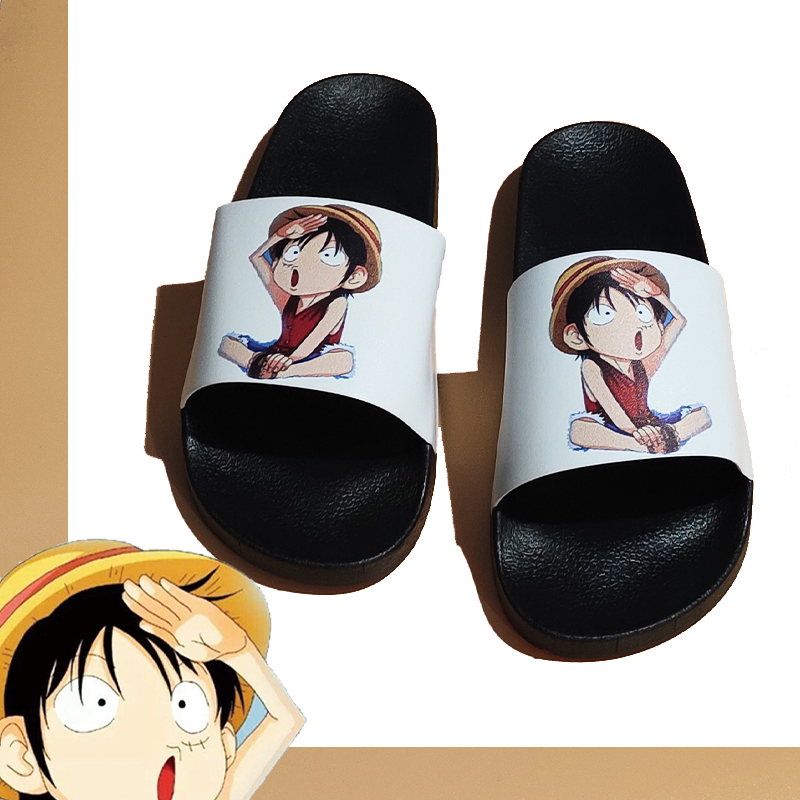 海贼王路飞拖鞋男夏室内家用洗澡火影水墨外穿软底个性 海贼王背影合