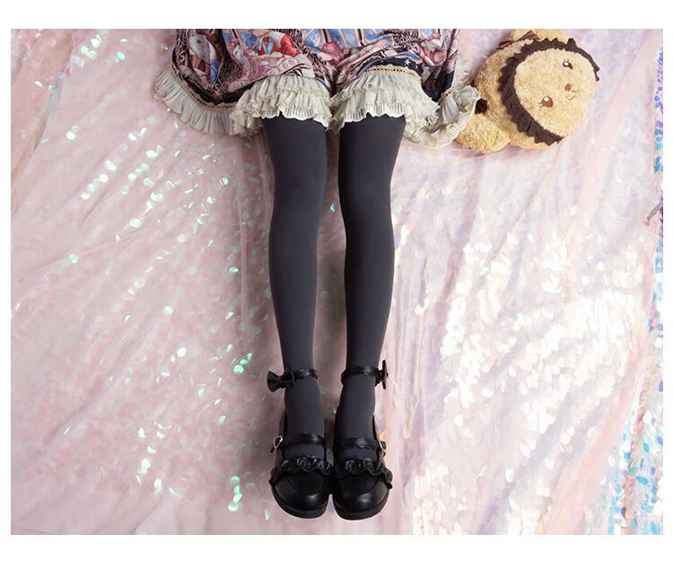 白丝袜萝莉洛丽塔袜子袜女连裤袜踩脚打底裤天鹅绒显瘦薄款防勾丝光腿