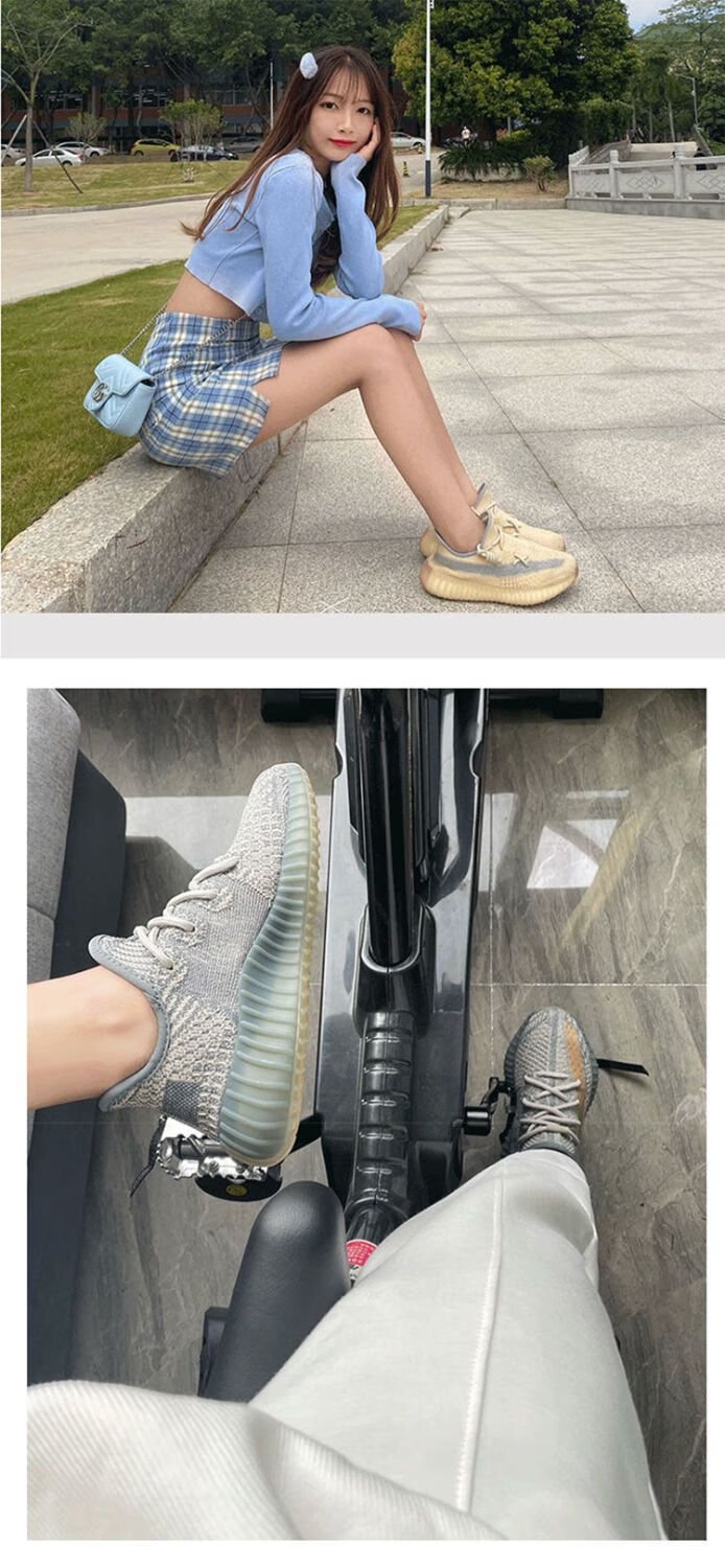 椰子鞋男正版350白冰蓝满天星350芝麻夏季女学生潮鞋 毒-尾灯(pt版本)