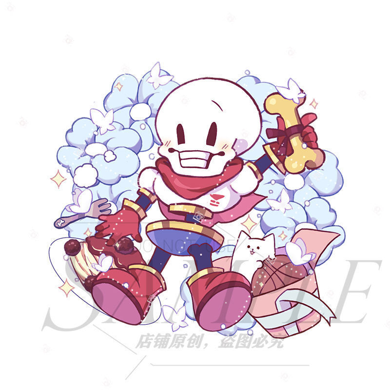 undertale周边 传说之下sans钥匙扣徽章 frisk 蓝莓 fell挂件ink 小羊