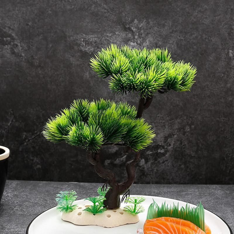 刺身摆盘装饰 酒店刺身海鲜姿造摆盘装饰花草创意菜品点缀松树盘饰小