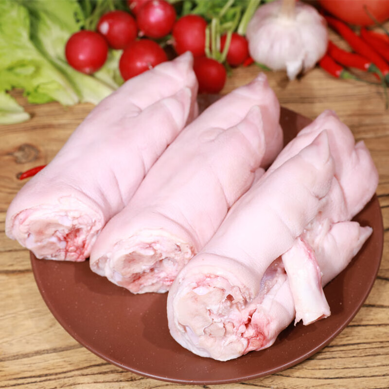 生猪蹄子6个新鲜猪脚手农家散养土猪肉纯前猪蹄无毛国产土猪腾旺纳跃