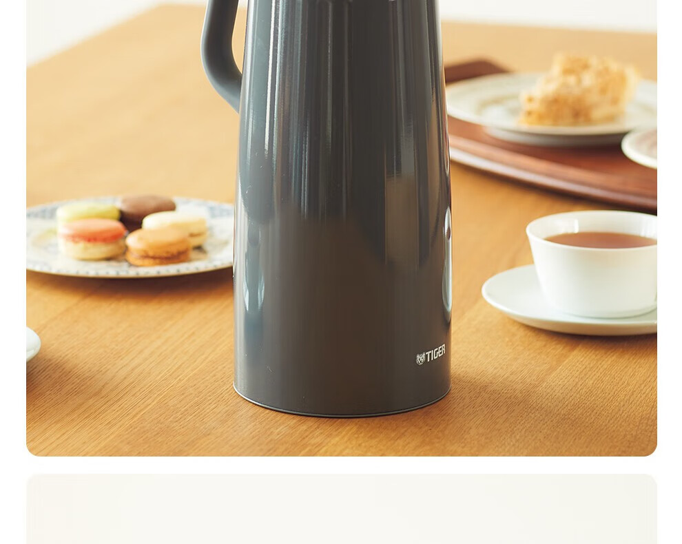 虎牌(tiger)保温壶304不锈钢家用简约纯色便携保暖热水壶 白色w【图片