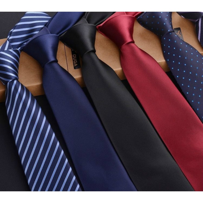 简易领带领带男女8正装商务结婚领带新郎学生工作韩版上班红色黑色