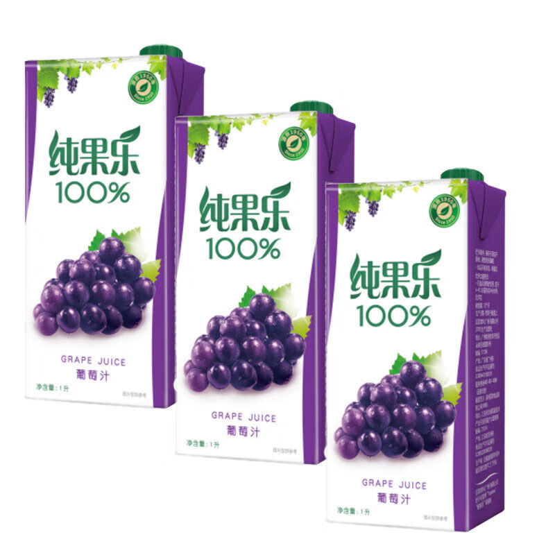 纯果乐 1l*4盒纯果汁橙汁 葡萄 苹果汁 葡萄汁 1l*6盒【图片 价格