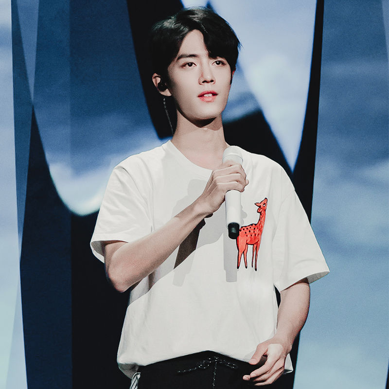 肖战同款衣服白色慵懒风五分袖t恤女新款半袖情侣短袖男女潮肖战同款