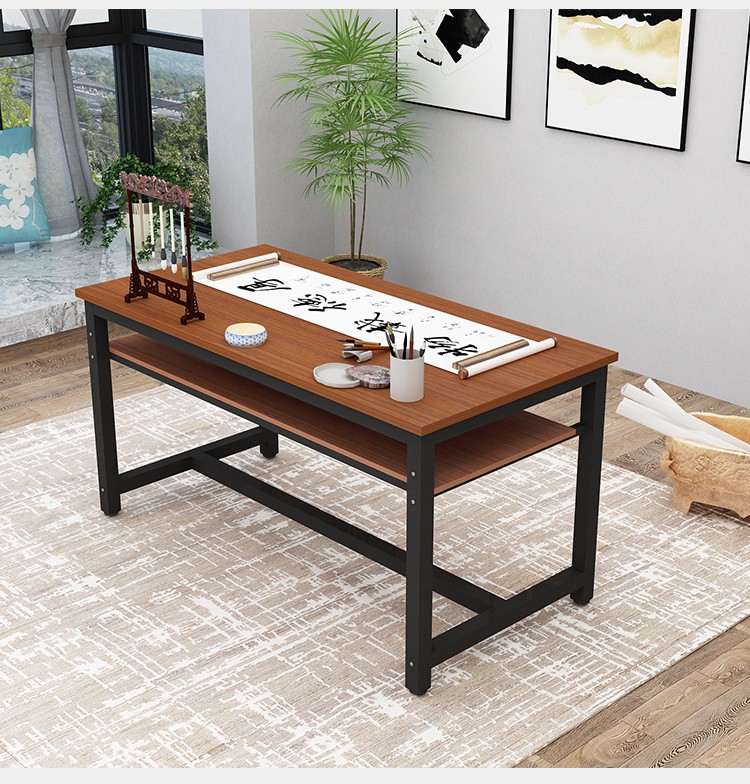 轶然欧帛书法桌书画桌毛笔字桌简易桌子桌椅家用国画书桌书法台练字