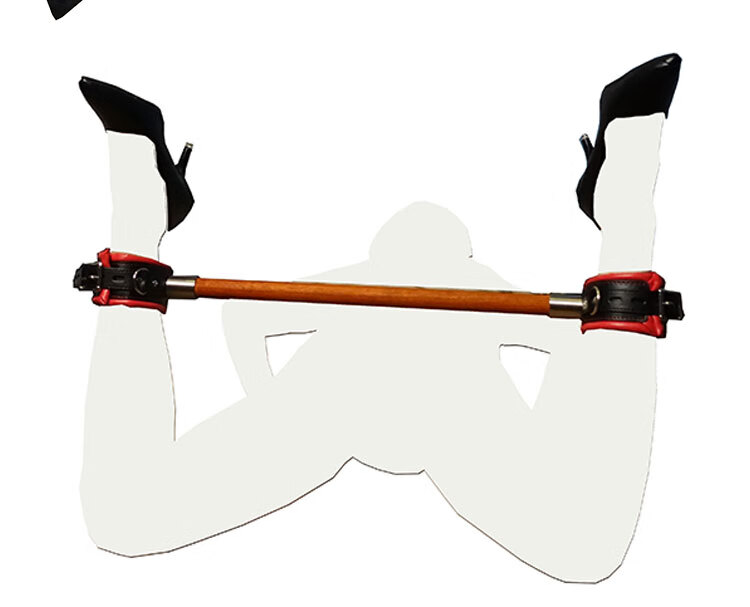 强制开腿分腿器男情趣sm分腿束缚固定脚铐分腿高跟鞋带锁情趣刑具b款