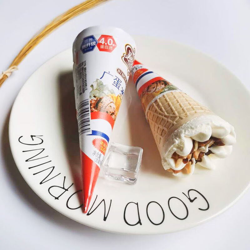美怡乐冰淇淋 怀旧广蛋蛋筒脆宝迷你脆皮非常脆中杯红豆湖南人爱