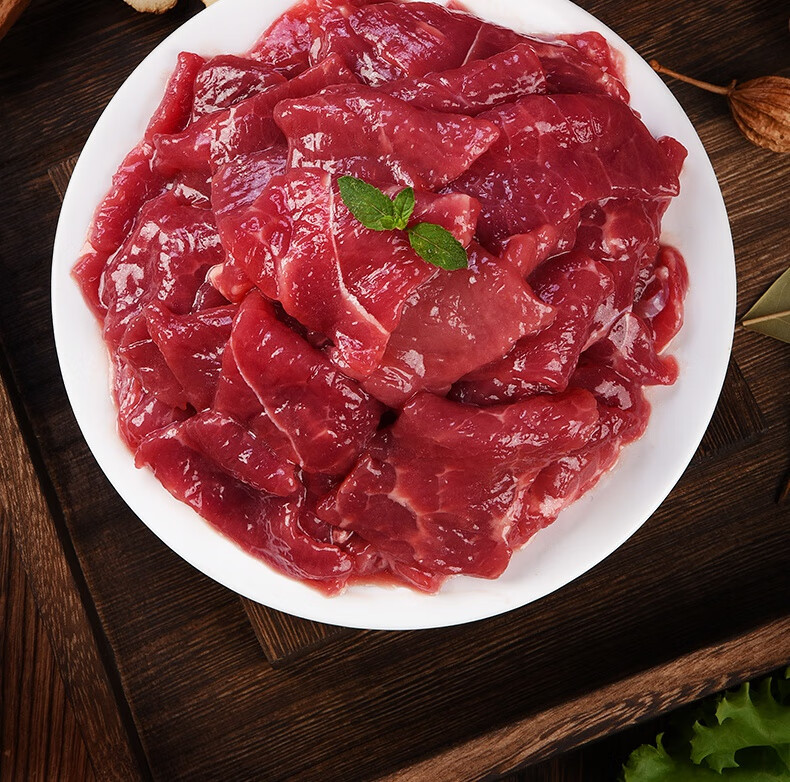 新鲜原切嫩滑牛肉片烧烤瘦牛肉卷涮火锅配菜食材牛小排【图片 价格