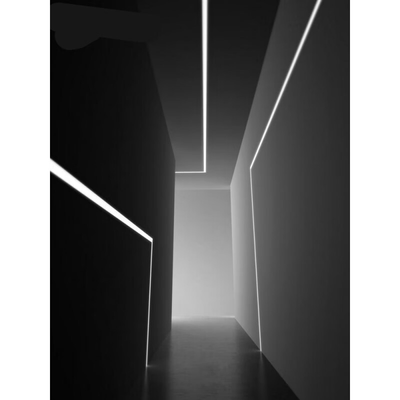 黑色铝槽灯嵌入式线型灯线条灯线性灯装饰灯条灯槽无主灯照明 型号