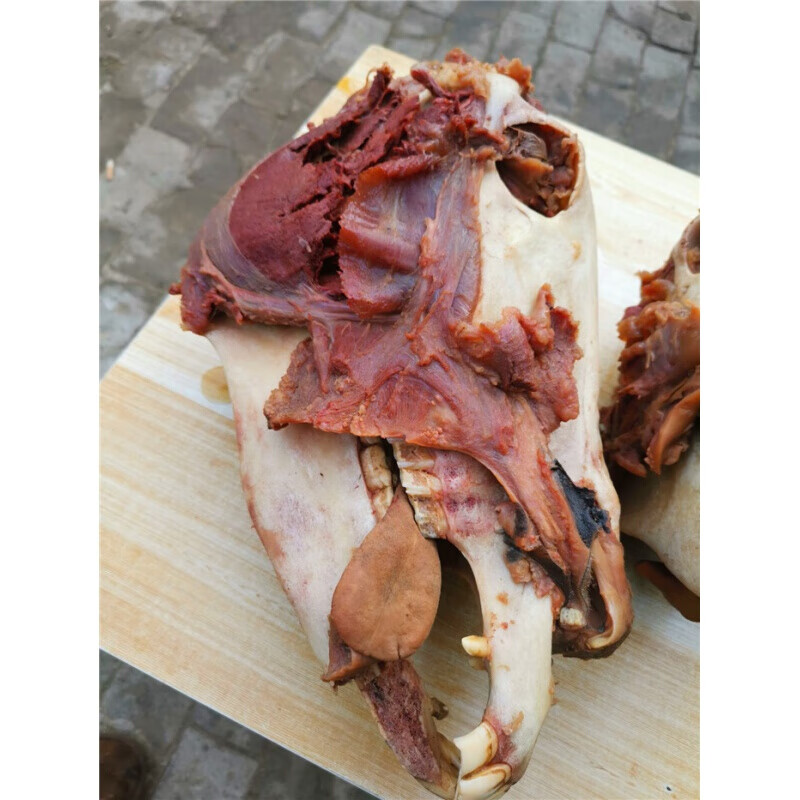 新鲜现杀驴头驴肉五香卤煮熟驴头整个驴头口条即食驴肉熟驴头1618斤