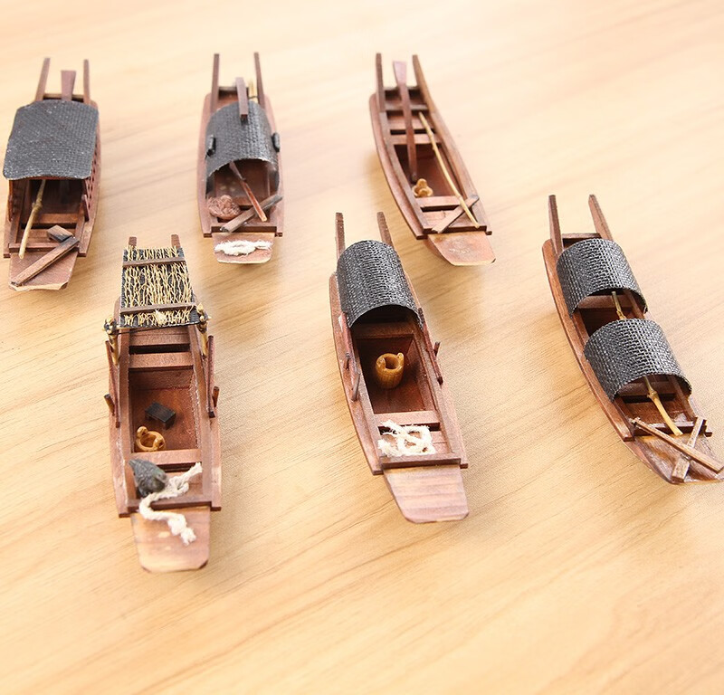 手工拼装乌篷船模型diy船模型手工制作水乡船摆件船模型制作材料 c5