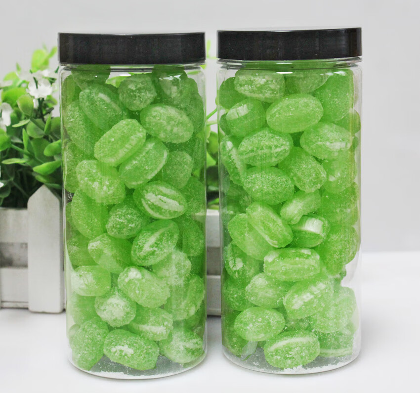 老式薄荷糖硬糖2份起螺丝糖罐装清凉糖果怀旧糖果薄荷味糖1瓶280克