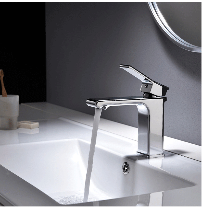 科勒全铜台盆面盆水龙头卫生间冷热单孔单把洗脸盆龙头陶瓷片阀芯 矮