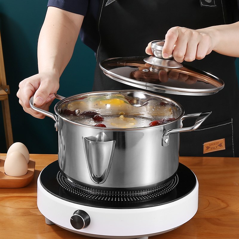 新品广东中宝炊具广东中宝厨具炊具汤锅不锈钢蒸锅家用燃气煮锅电磁炉