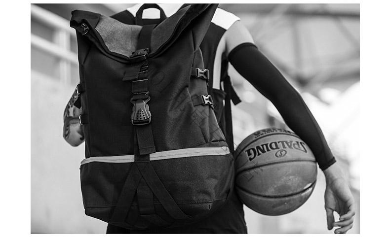 bmoi篮球书包体育生训练街头风背包男双肩包大学生大容量健身装备登山