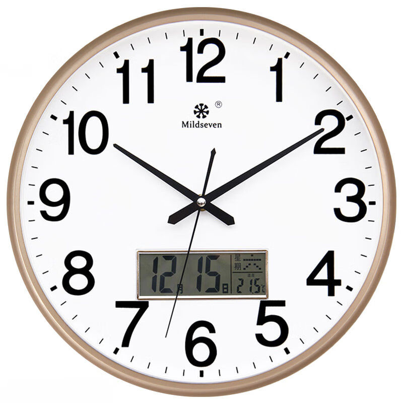 家装软饰 钟饰 尤柯宝 钟表挂钟客厅静音挂钟卧室大气简约时尚家用