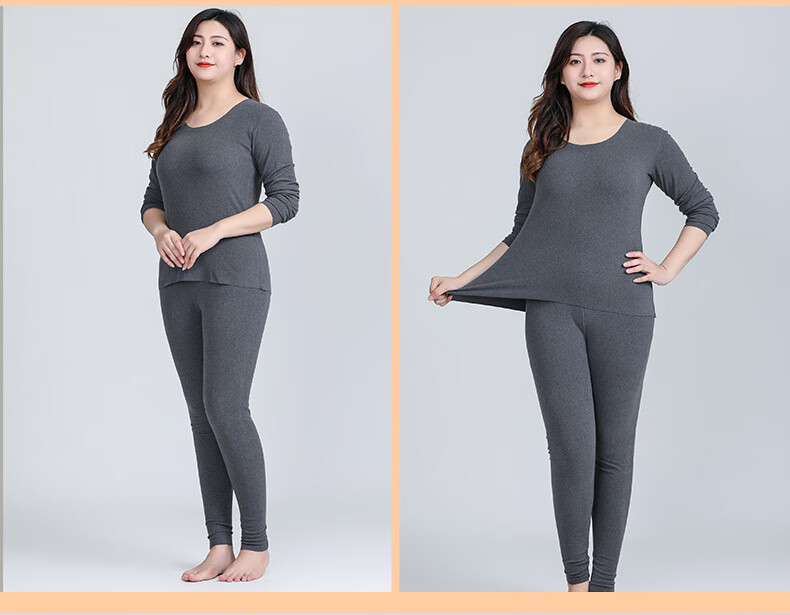 蒂卡黛大码秋衣秋裤套装女薄妈妈线衣中老年200斤加肥加大棉质保暖