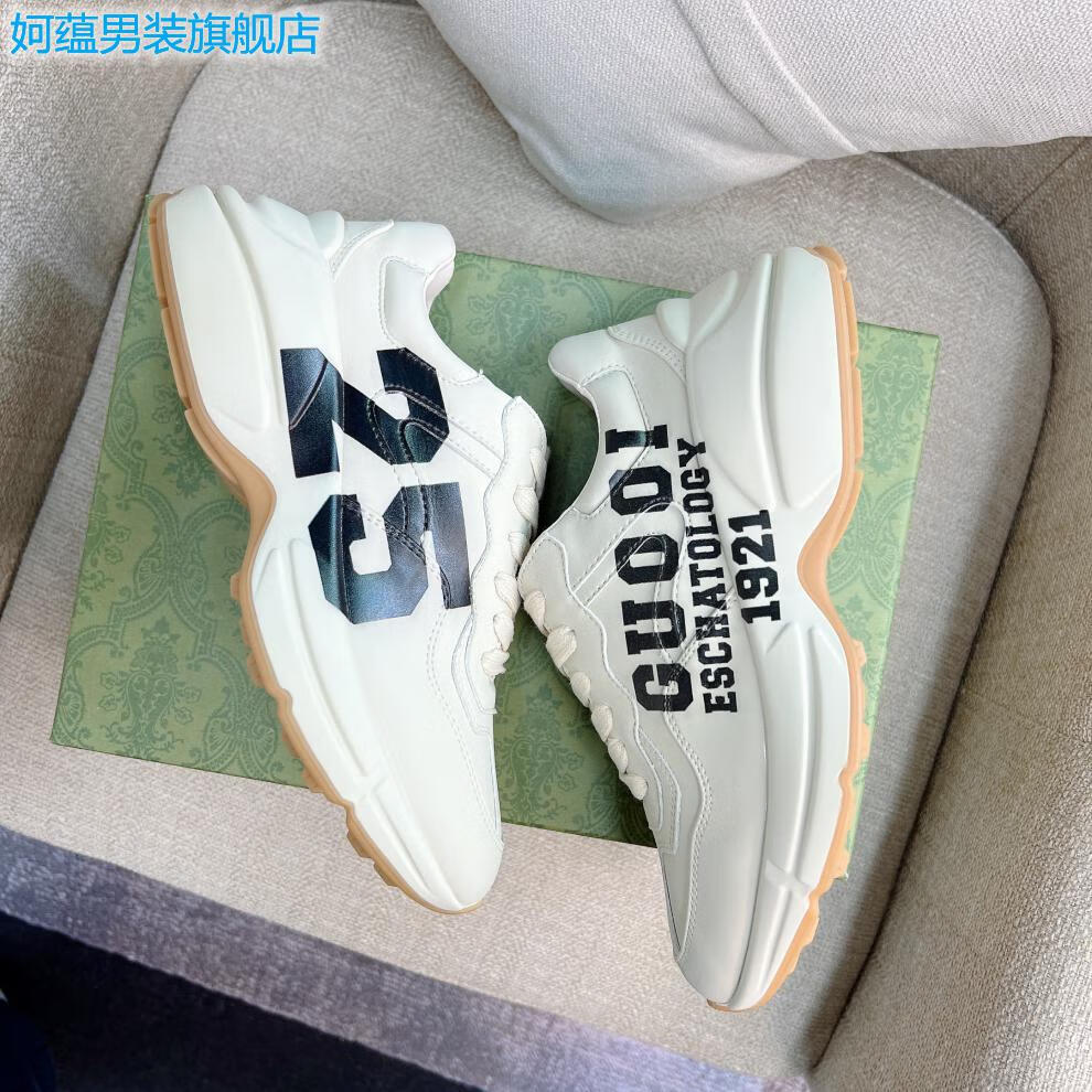 酷奇酷琦双g家g家新款老爹鞋厚底增高192125字母男女同款情侣休闲运动