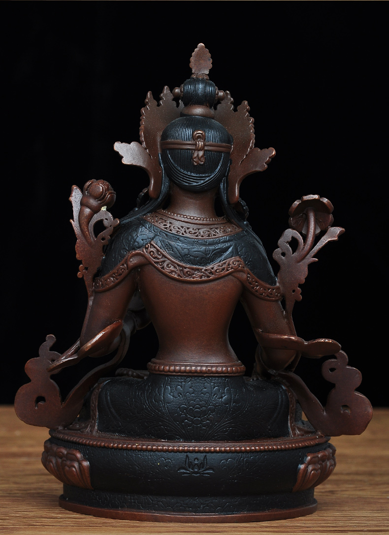 莲善堂全铜白度母佛像摆件七眼佛母藏传密教居家佛堂寺庙供奉装饰工艺