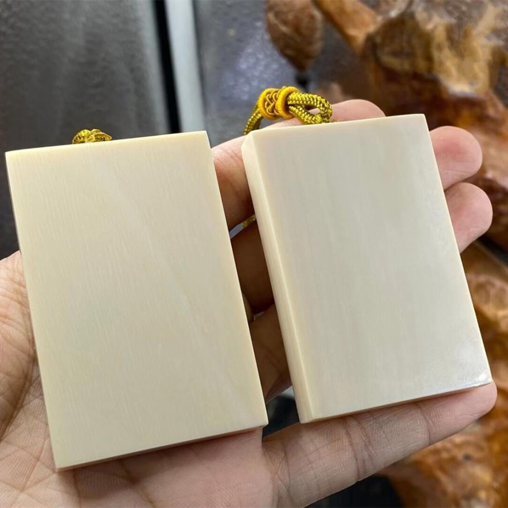 朴春 猛犸象牙平安无事牌吊坠 项链 挂坠男女款 冰料情侣款牙雕饰品