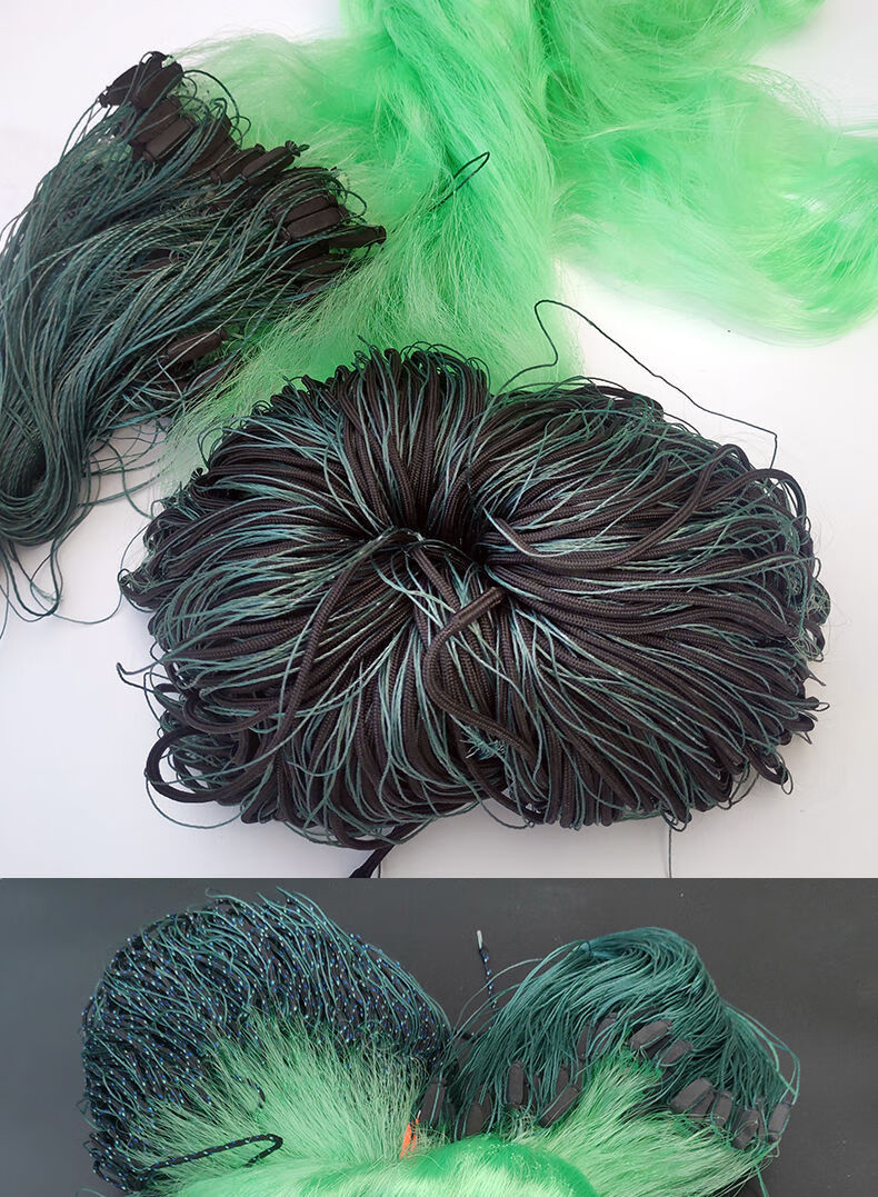 鱼网三层绳坠包坠沉网捕鱼网3米4米渔网丝网挂网鲫鱼鲢鱼绳坠2米高25