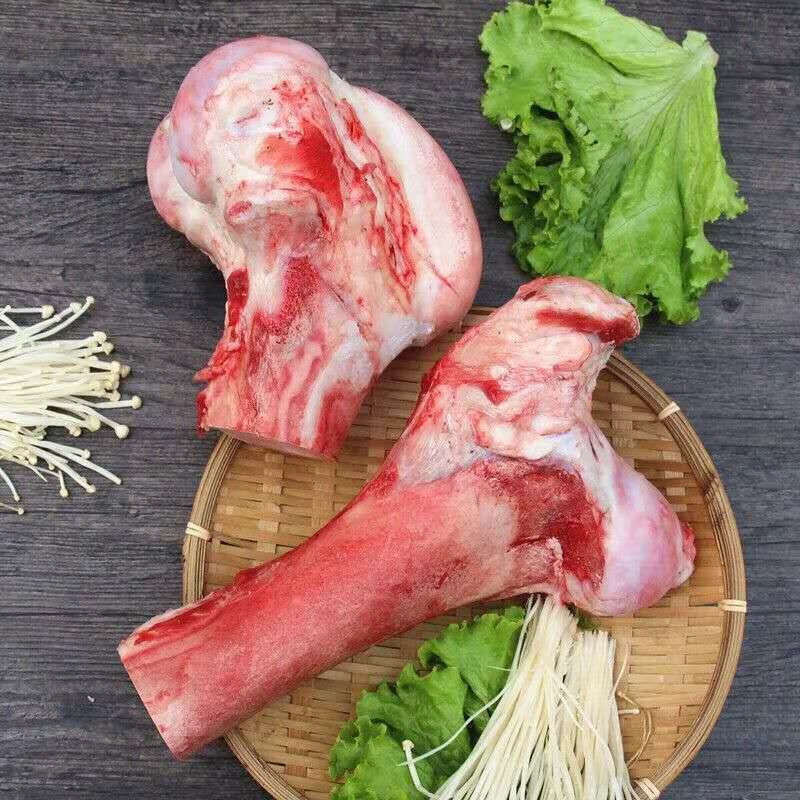 现宰现切黄牛牛棒骨牛骨髓牛骨头切块牛大骨火锅炖