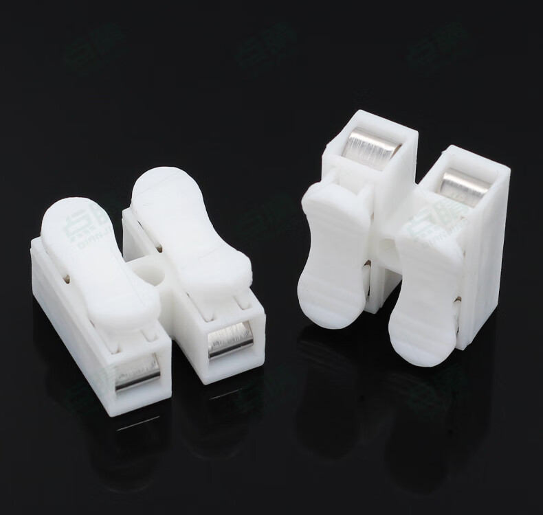 按压式接线端子紫铜ch2电线快速连接器2位对接头并线柱对接器ch2铜