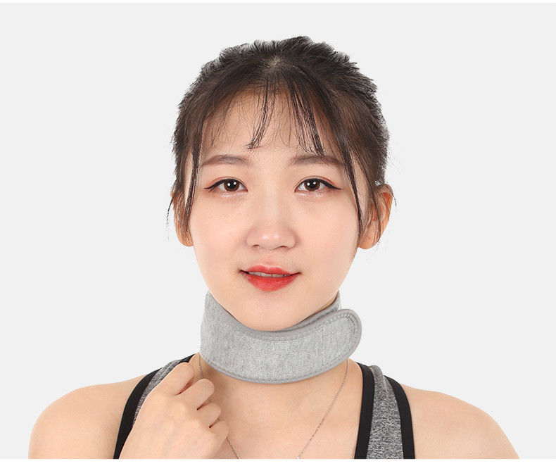 hkfz竹炭护颈带颈椎睡觉保暖竹炭薄款四季护颈脖套办公室男女护理灰色