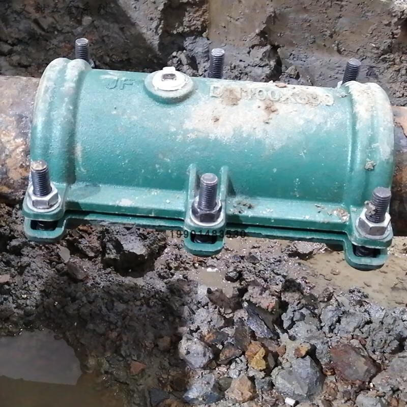 哈夫节抢修接p110镀锌球墨铸铁管抱箍pe抢修器快接哈弗节补漏器dn300p