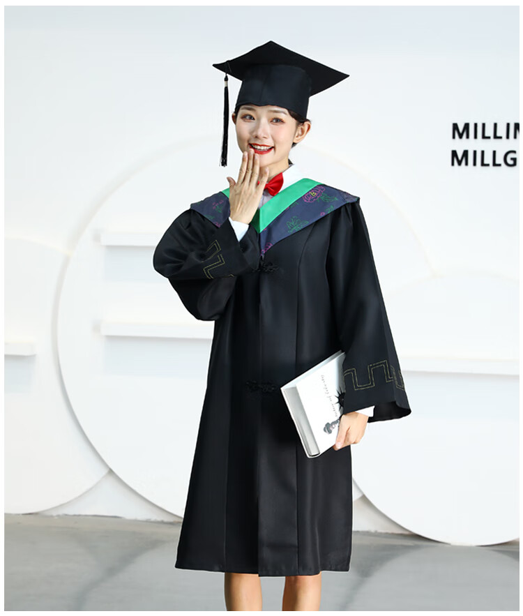 楼染硕士服学士服大学生男女毕业季拍照服装高中毕业服文科博士服学位