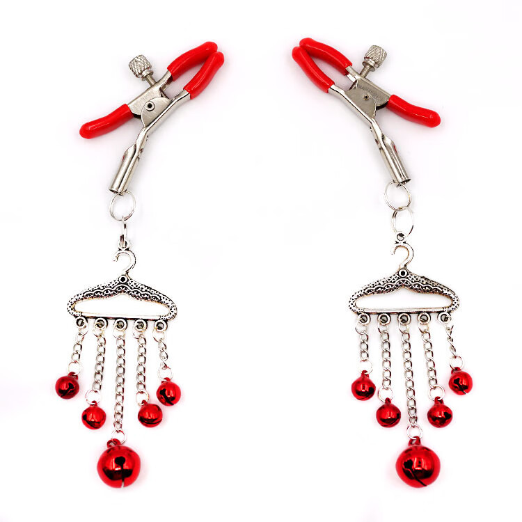 女用乳夹可爱流苏调教铃铛乳夹sm玩具铃儿响叮当惩罚道具 男女夫妻