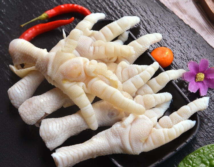 新鲜无骨凤爪生 去骨脱骨鸡爪 火锅食材配菜 富铭士 3斤