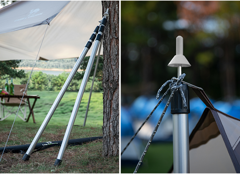 骆驼帐篷天幕杆2支装铝合金加厚天幕支撑杆伸缩可调节露营天幕杆aba2s