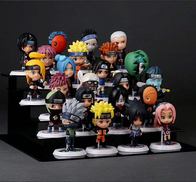 【官方直售】火影忍者全套全员手办动漫q版模型宁智波鼬 晓组织摆件