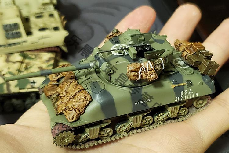 美国谢尔曼m4a1 (76)w中型坦克 m4谢尔曼 完成品1/72 品1/72【图片