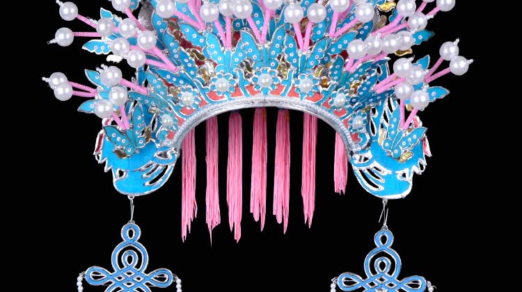 牧狮虎正龙戏装 京剧戏曲用品古装新娘头饰国潮摄影贵妃醉酒 蝴蝶凤冠