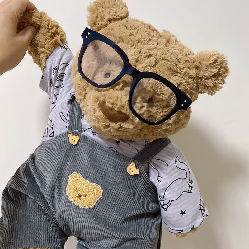 巴塞罗那熊衣服 巴塞罗那熊衣服小熊背带裤泰迪熊t恤圣诞衣服泰迪熊